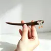 Pasador de Madera Nuevo Estilo Chino Pasador de Pelo Estilo Antiguo Pasador de Pelo para Mujer Alta Calidad Sentido de Suzuki Orquídea Estilo Nacional Combinación Falda de Cara de Caballo Pelo Pasador de Pelo