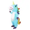 Disfraz de dinosaurio inflable Tiranosaurio Rex de dibujos animados para niños, disfraz de actividad escolar estilo TikTok, atuendo de mascota para actuación