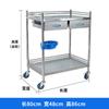 Mesa de armazenamento cirúrgico para instrumentos médicos de aço inoxidável, rack de armazenamento hospitalar, mesa cirúrgica alongada, carrinho de camada dupla