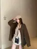 Chaqueta Cárdigan Protectora del Sol Estilo Perezoso Delgado para Mujer, Otoño 2026 Nuevo Casual Holgado Adelgazante Versátil Simple Top