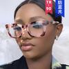 Kedun Montura Cuadrada Pequeña Tr90 Montura para Gafas 2022 Nuevo Europeo y Americano Transfronterizo Anti Luz Azul Gafas sin Graduación con Diseño Floral Gafas Simples