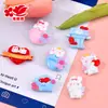 Casal Urso Coelho Fofo Sonhador Resina Pequenos Acessórios Cola Creme Joias DIY Capa de Celular Adesivo de Geladeira Grampo de Cabelo