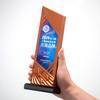 Trofeo de resina para el personal destacado, campeón de la competición, medalla creativa, recuerdo, trofeo de cristal dorado, estrella de cinco puntas.
