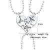 Collar de Amistad Estilo Coreano para Mejores Amigas para Mujeres, Colgante de Letras de Múltiples Piezas, Cadena para Clavícula con Corazón, Set de Souvenir al por Mayor