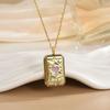 Collar con colgante de la serie Tarot retro europea y americana, estilo AliExpress Ins, con estrellas y bloque geométrico, cadena de clavícula, tendencia.
