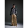OUSWE Estilo Americano Retro Bolsillo Grulla Pantalones de Hombre Sueltos Versátiles Rectos Casuales Plisados Pierna Ancha Largos RK99
