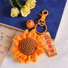 Llavero Día del Maestro Girasol de Lana Tejido a Mano Regalo para Maestros Feliz Día Colgantes Regalos al Por Mayor