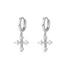 Pendientes de Cruz Largos y Cortos de Circonio Transfronterizos Europeos y Americanos para Hombres y Mujeres, Pendientes Personalizados, Pendientes Populares de Hip-Hop de Amazon