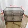 Caja de Almacenamiento de Joyería de Acrílico Gris Translúcido para Escritorio de Cinco Cajones Tipo Cajón Caja de Almacenamiento para Anillos Pendientes Caja para Accesorios de Uñas