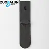 Meias Zobalen Zhujie, meias masculinas de meia-canela para primavera e outono, algodão puro, design com letras pretas e brancas, absorventes de suor e umidade, meias esportivas, atacado