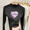 Nueva colección de otoño e invierno: Camiseta base de cuello alto para niñas, top infantil simple y versátil, camiseta de terciopelo alemán de manga larga para niñas pequeñas