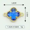 Joias Eletrodepositadas Estilo K Acessórios de Liga DIY Colar Pulseira Pingente Trevo de Quatro Folhas Inlaid Pingente Duplo Pendurado Venda por Atacado