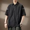 Camisa Polo Masculina de Manga Curta Estilo Americano Retrô para Montanha, Camiseta de Secagem Rápida para o Verão com Gola Meio Zíper para Homens