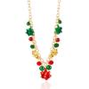 Colar de Sino de Natal Europeu e Americano Transfronteiriço com Contas Pingente Estilo Natal Colar Choker Mais Vendido na Amazon