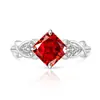 Anel de Braço Flor de Gelo Colorida Cortada em Flor Quadrada Quente Vendido em Live-Stream para Mulheres, Banhado a Ouro Real e Cravejado com Diamantes de Alto Carbono, Disponível para Dropshipping