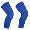 Joelheiras de basquete em formato de favo de mel, direto da fábrica, anticolisão, esportivas, de alta elasticidade, respiráveis, de secagem rápida, para basquete e futebol