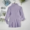 Suéter de Punto Elegante Casual para Mujer en Otoño e Invierno Ajustado Corto de Punto Ajustado Interior de Lana Base de Punto de Manga Larga
