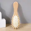 Cepillo para el Cabello con Forma de Huevo Transfronterizo para Mujeres, Peine de Airbag para el Hogar, Peine de Cojín de Aire con Cerdas de Bambú, Cepillo para el Cabello Antiestático, Peine Pequeño Portátil