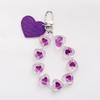 Pulsera con llavero de corazón Llavero de perla Regalo de San Valentín Llavero con colgante para mujer