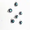 Colgante de cuentas sueltas ojo de diablo redondo de epoxi de 8 cm, versátil, multicolor, India, Sudeste Asiático, cuentas calientes pequeñas para joyería DIY