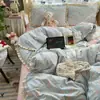 Juego de Cuatro Piezas Grado Madre y Bebé Clase A Algodón Puro Todo Algodón 2026 Nuevo Juego de Sábana Funda Nórdica Funda para Almohada Juego de Tres Piezas para Dormitorio 4