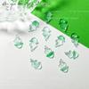 Nuevos accesorios de resina de mariposa luminosa bianhua para uñas, jade transparente helado, esmeralda limpia, flor tridimensional fresca