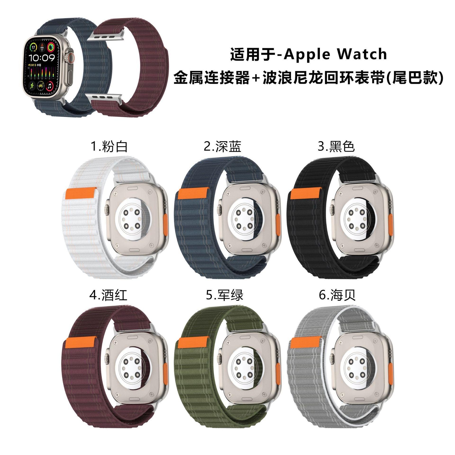 苹果ultra-26波浪尼龙回环表带-尾巴无车线