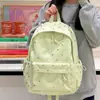 Mochila de alta qualidade com estampa de coração, bolsa estilosa para estudantes de campus, bolsa leve e versátil para viagens e armazenamento
