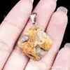 Colar com Pingente Quadrado Oblíquo, Brincos e Acessórios de Joias de Pedra Preciosa Ágata de Cristal Natural, Vendido Quente na Aliexpress Transfronteiriça