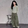 Conjunto de outfit de otoño para niñas: elegante cárdigan de punto con capucha y pantalones casuales, un conjunto de dos piezas para chicas mayores