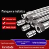 Mangueira metálica de aço inoxidável DN20 rosca interna mangueira trançada de aço inoxidável fole de aço inoxidável 304 resistência a alta temperatura