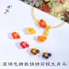 Accesorios DIY en el Mismo Estilo que las Joyas Chapadas en Oro de la Familia Puzuo Zhou, Presentando un Caballo Tang Tesoro Nacional con Diseño de Agujero Pasante, Estilo Chino Nuevo y un Pulsera de Caballo del Zodiaco de Futuro Brillante