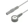 Par de Terminais Tubulares Redondos Personalizados de 2,0 mm Fivela Magnética Fêmea de 3,5 mm Linha de Conexão para Fisioterapia Acessórios para Instrumento de Massagem