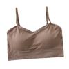 Camisola Sexy de Espalda Cruzada para Mujer, Período de Desarrollo Estudiantil, Top Tubo de Color Sólido de una Sola Pieza sin Tirantes