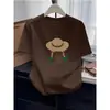 Camiseta Elegante de Algodão Puro com Gola Redonda e Manga Curta para Mulheres, Moda Primavera e Verão, Top Jovem e Emagrecedor, Camiseta Básica