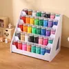 Caixa Organizadora de Perler Beads para Mesa com Compartimentos Prateleira Giratória 360 Graus Prática Grande Capacidade Prateleira Organizadora de Perler Beads