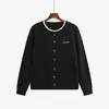 Blusa Feminina Plus Size Gola Redonda Falsa Duas Peças, Jaqueta de Manga Longa, Outono 2026, Cardigan de Tricô Solto para Mulheres Plus Size, 22829