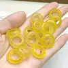 Anel de Ágata Natural para Correr Feito à Mão DIY Acessórios de Jade Portáteis para Hanfu Anel de Calcedônia de Gelo Alto em estoque Atacado