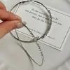 Pendientes de Aro Grande Exagerados de Moda Estilo Europeo y Americano con Diamantes Brillantes para Mujer, Aros de Oreja Estilo Diseñador Hot Girl, Accesorios de Oreja Personalizados