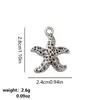 Colgante de Estrella de Mar Bohemio Transfronterizo Europeo y Americano Estilo Étnico Retro Accesorios de Aleación de Estrella de Cinco Puntas Adornos de Collar de Plata