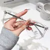 Lentes TR90 para Té Frío Miopía para Mujer Disponibles Lentes de Preferencia Luz Anti-Azul Montura Lisa Grande para Ojo