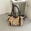 Cross2026 Outono Nova Bolsa de Ombro Feminina Casual Simples Moderna Tendência Grande Capacidade Leve Bolsa Tote