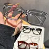 Nuevas Gafas Cuadradas Anti Luz Azul para Hombres, Artefacto de Aspecto Adelgazante de Moda, Gafas Planas Pequeñas Multicolor que Resaltan el Rostro para Mujeres