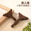 Escova de meridianos de madeira Yiwu, pequeno pente massageador, pente massageador de meridianos de beleza para cuidados com a saúde e terapia