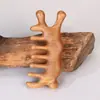 Palo de hierro (Sándalo Dorado) Peine Masajeador de Hormiga Grande para Peinar los Meridianos de la Cabeza, Bolígrafo Multifuncional de Puntos de Acupuntura, Madera Maciza