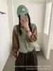 Colete Tricot Feminino, Novo Estilo Coreano Outono/Inverno, Gola V, Macio e Aconchegante, Sem Mangas, Peça Versátil para Camada