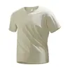 Solona Roupas de Alta Elasticidade de Secagem Rápida Feminina Manga Curta Cor Sólida Respirável Toque Gelado Anti-Mosquito Antibacteriana Camiseta Masculina Gola Redonda Roupa de Trabalho
