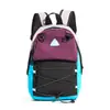 Mochila Color-Block Divertida e Estilosa para Uso Urbano e Viagens Curtas - Edição Casal com Múltiplos Compartimentos