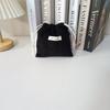 Nueva Bolsa de Almacenamiento Portátil de Gran Capacidad con Cordón y Bolsillo de Pana de Color Sólido Retro Mini Bolsa de Regalo