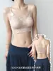 Nuevo sujetador tipo camisola de encaje grueso de otoño con copas fijas sin tirantes estilo francés para mujer, realza los bustos pequeños, sin costuras y espalda hermosa 6262